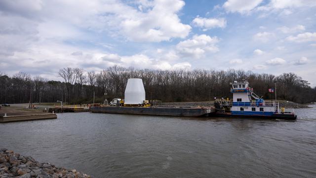 NASA image: Evolved adapter for NASA SLS rocket readied for testing at Marshall